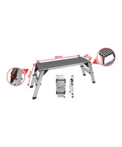 Aluminium work platform, 1270x446x495mm - Image 8